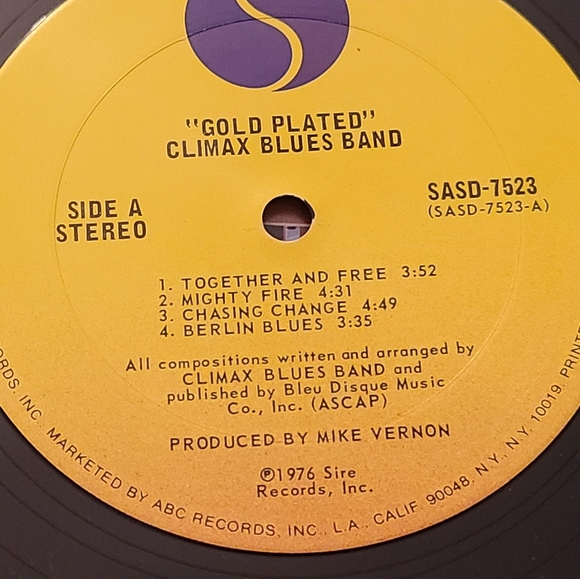 Climax Blues Band Gold Plated vintage record album black yellow LP VGUC - Picture 2 of 13